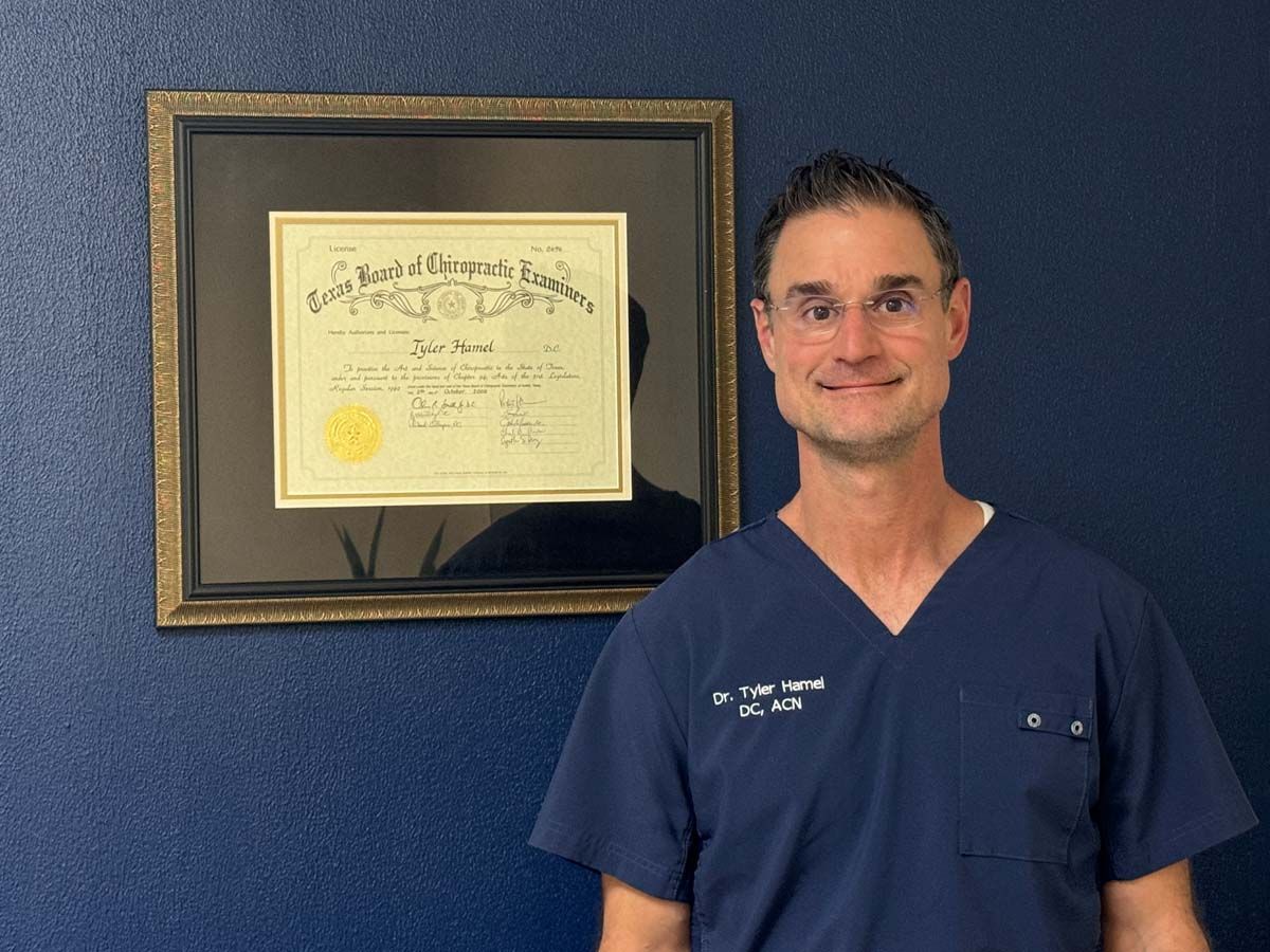 Dr. Tyler Hamel in office lobby
